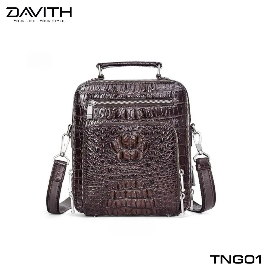 LEGENDARY Hornback Exotic Leather Crossbody Bag — TNG01