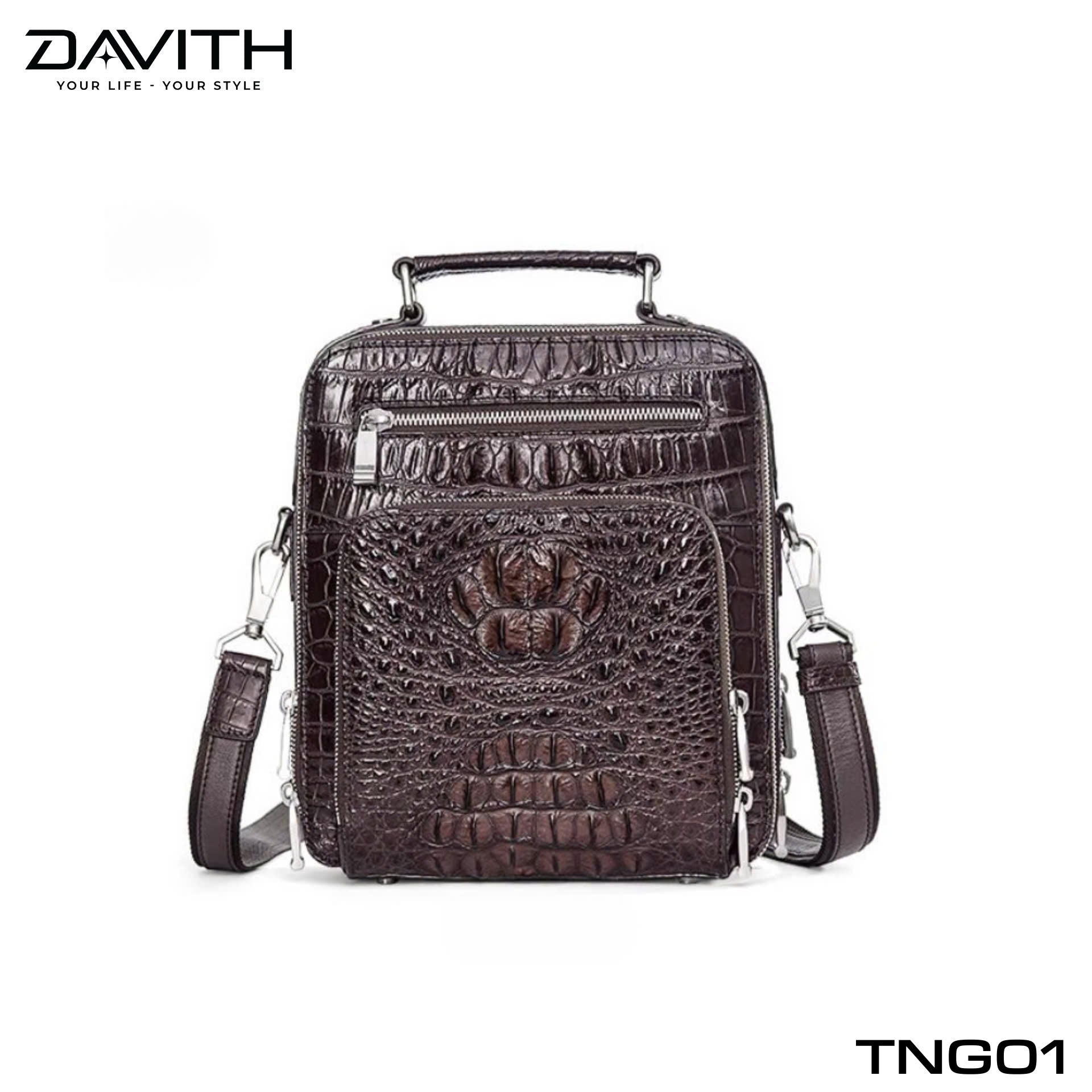 LEGENDARY Hornback Exotic Leather Crossbody Bag — TNG01