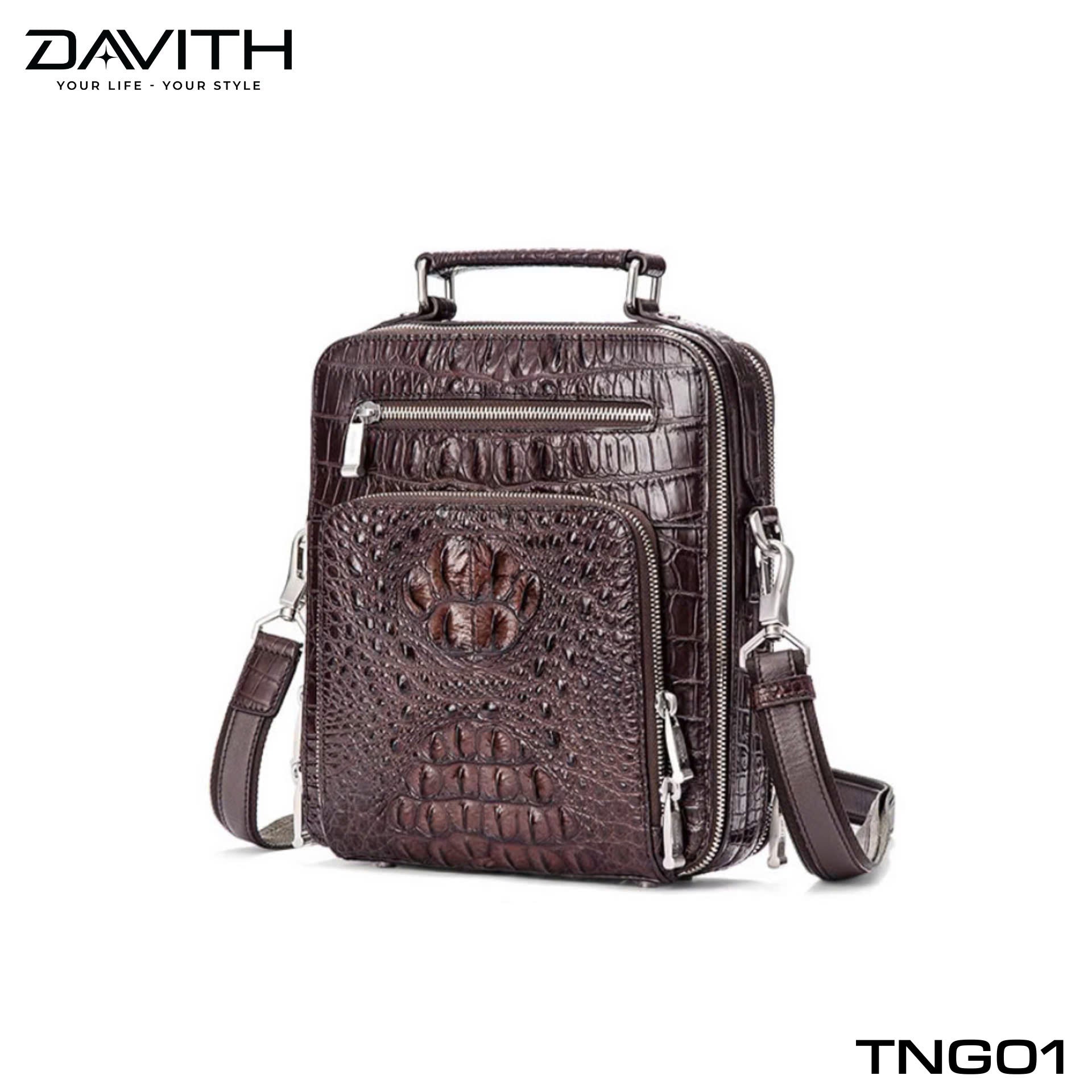 LEGENDARY Hornback Exotic Leather Crossbody Bag — TNG01