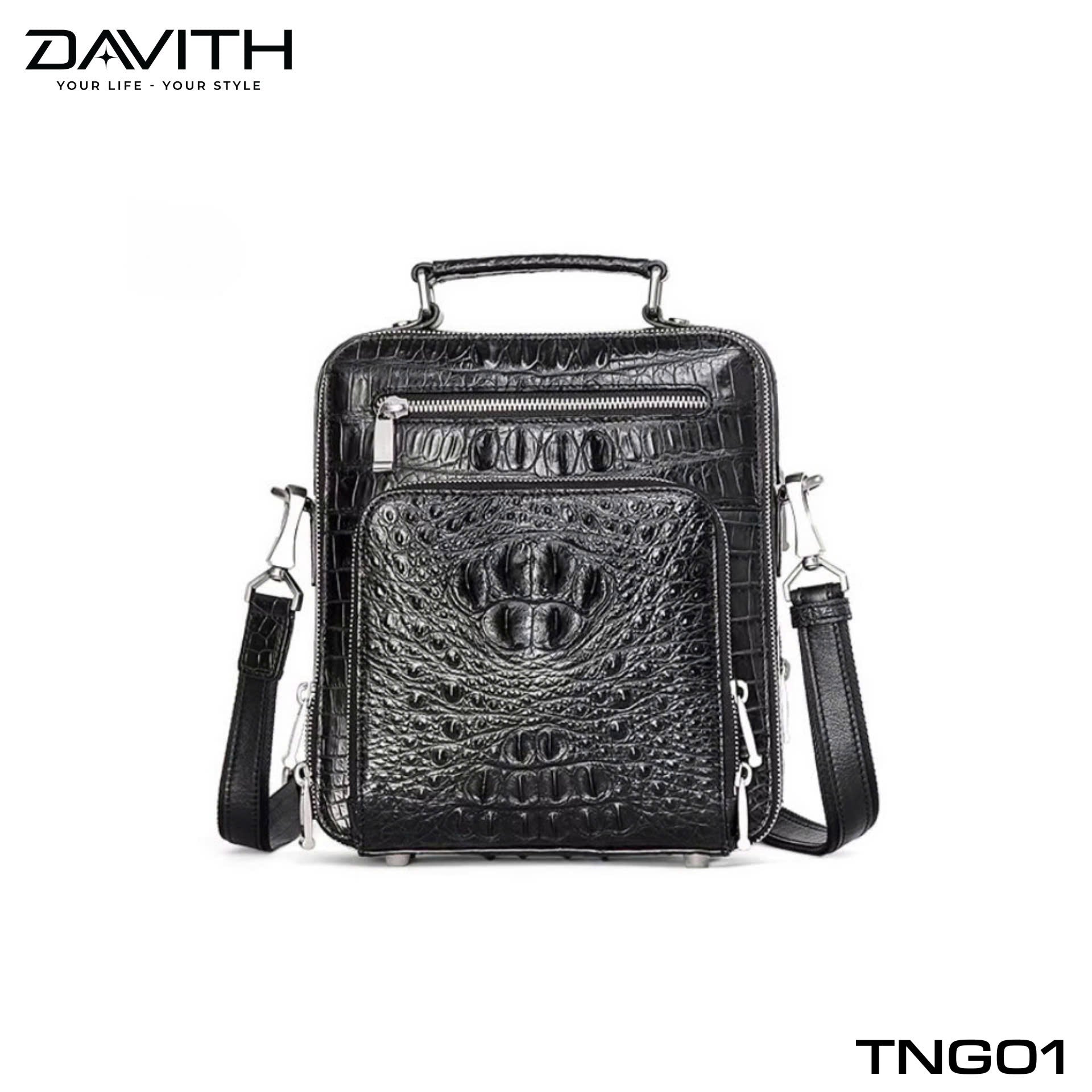 LEGENDARY Hornback Exotic Leather Crossbody Bag — TNG01