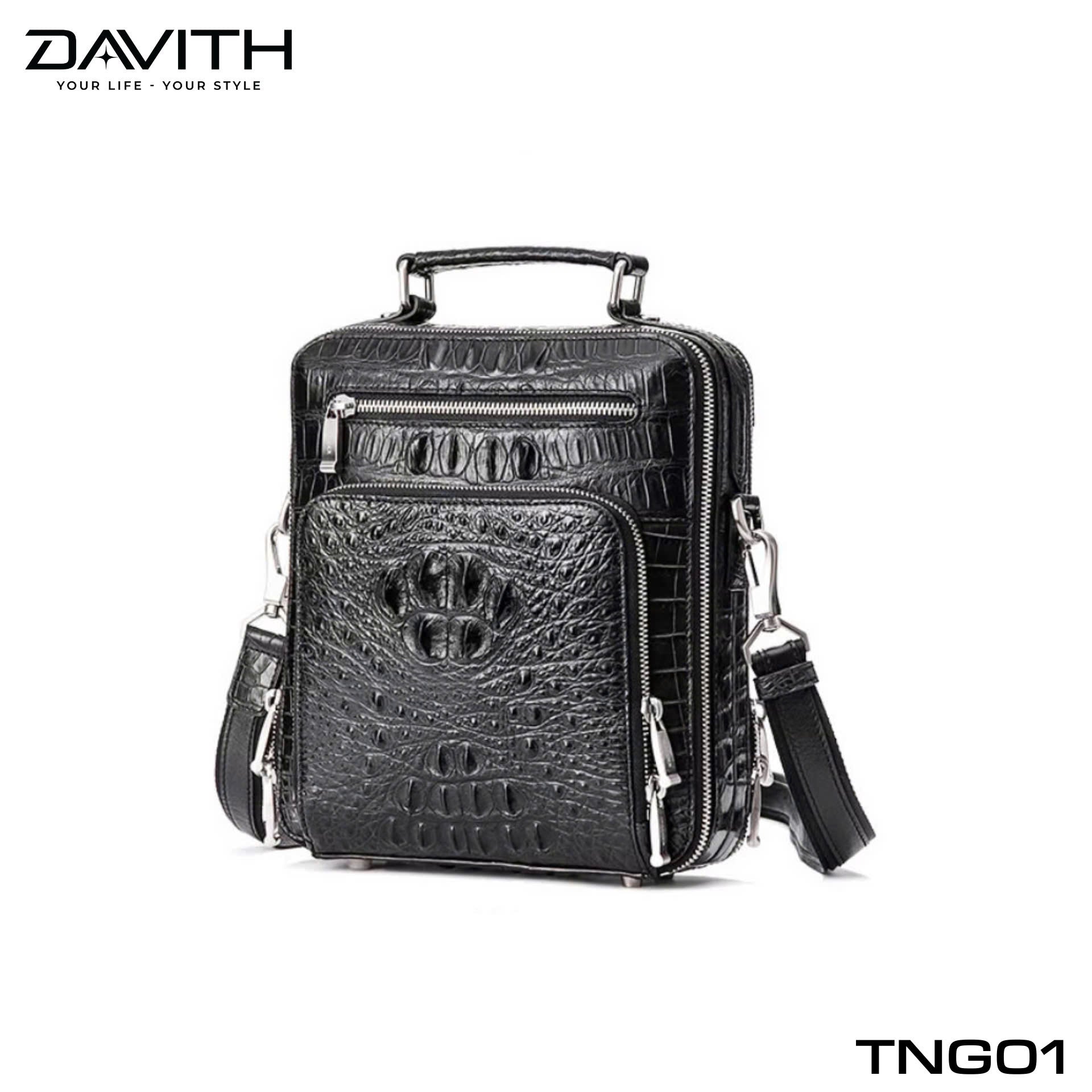 LEGENDARY Hornback Exotic Leather Crossbody Bag — TNG01