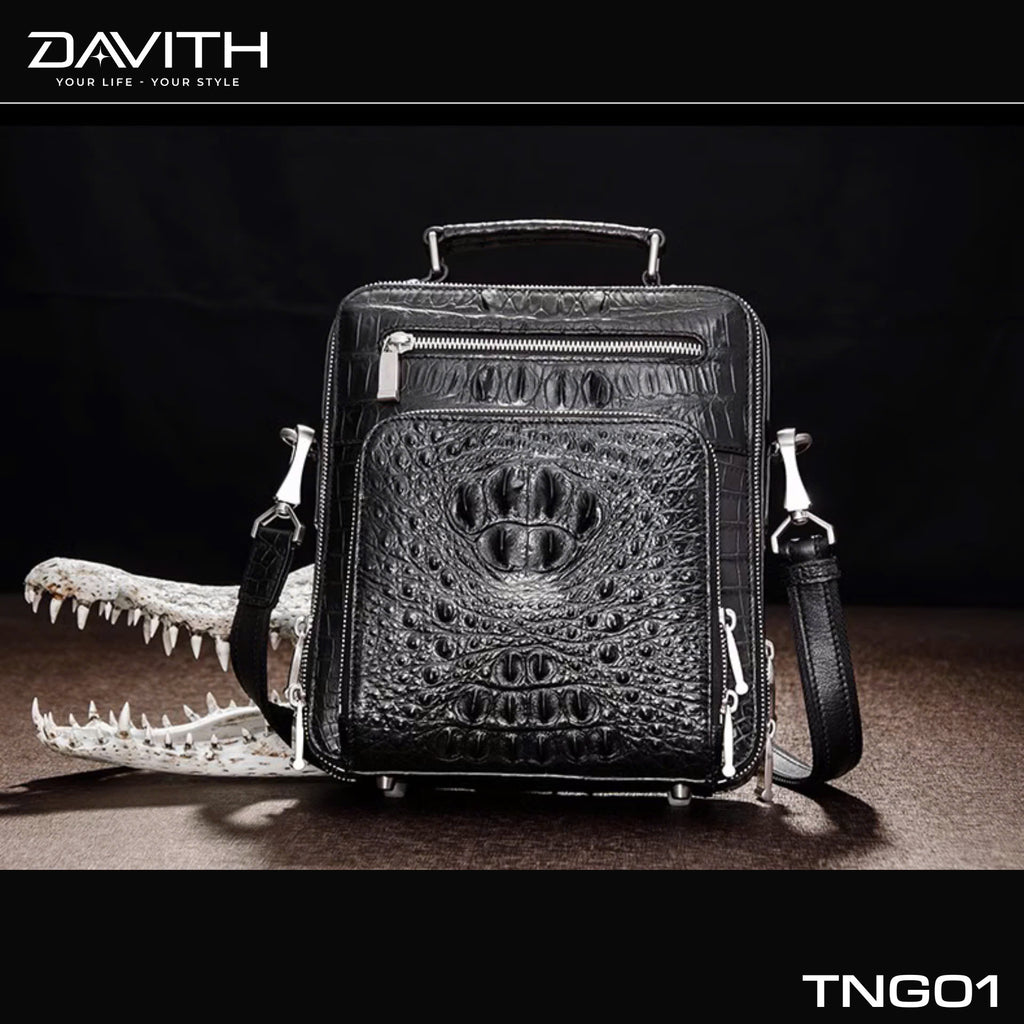 LEGENDARY Hornback Exotic Leather Crossbody Bag — TNG01