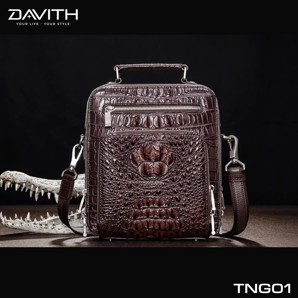 LEGENDARY Hornback Exotic Leather Crossbody Bag — TNG01