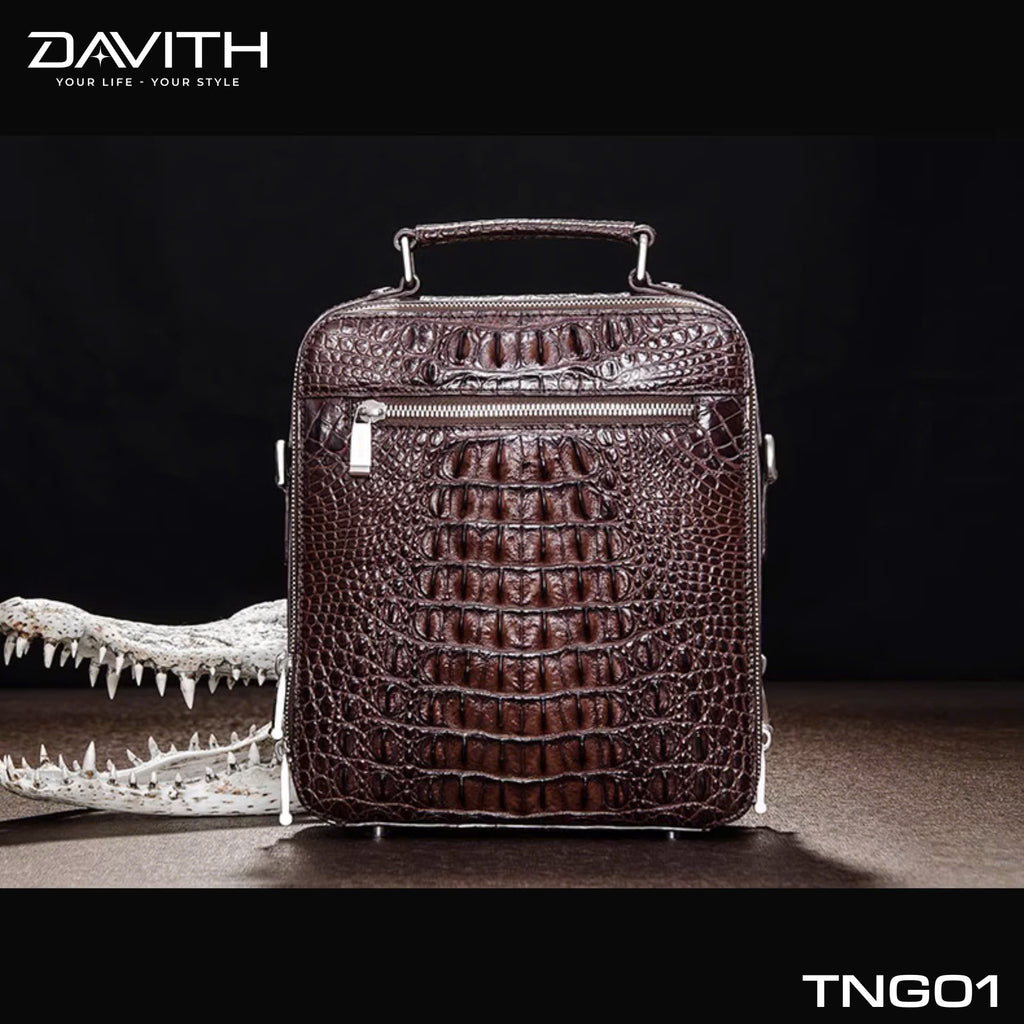 LEGENDARY Hornback Exotic Leather Crossbody Bag — TNG01