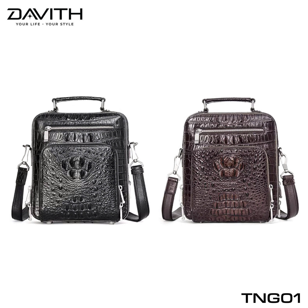 LEGENDARY Hornback Exotic Leather Crossbody Bag — TNG01