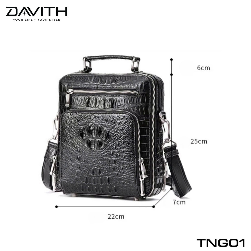 LEGENDARY Hornback Exotic Leather Crossbody Bag — TNG01