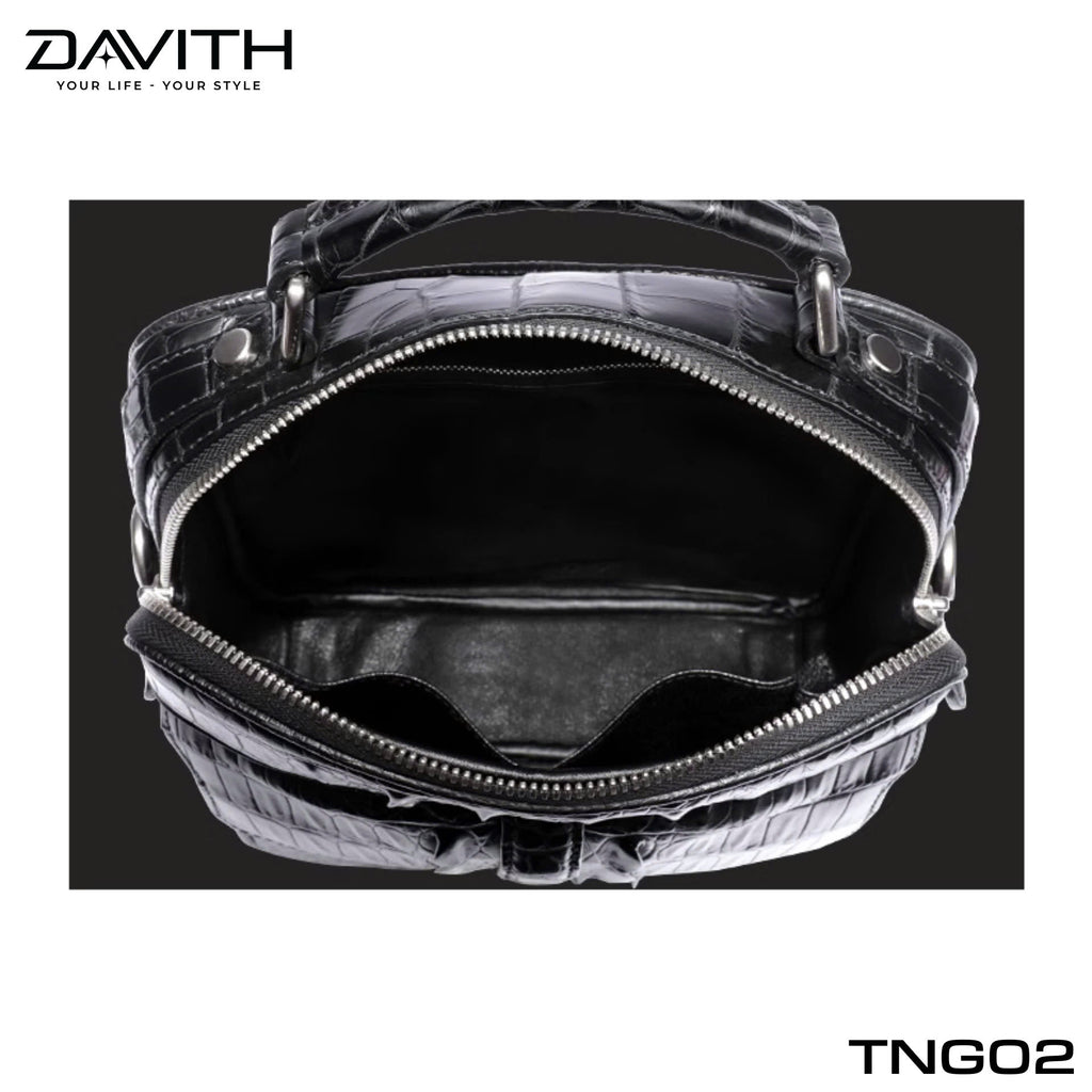 TNG02 Hornback Crocodile Leather Crossbody Bag for Men — LEGENDARY Collection