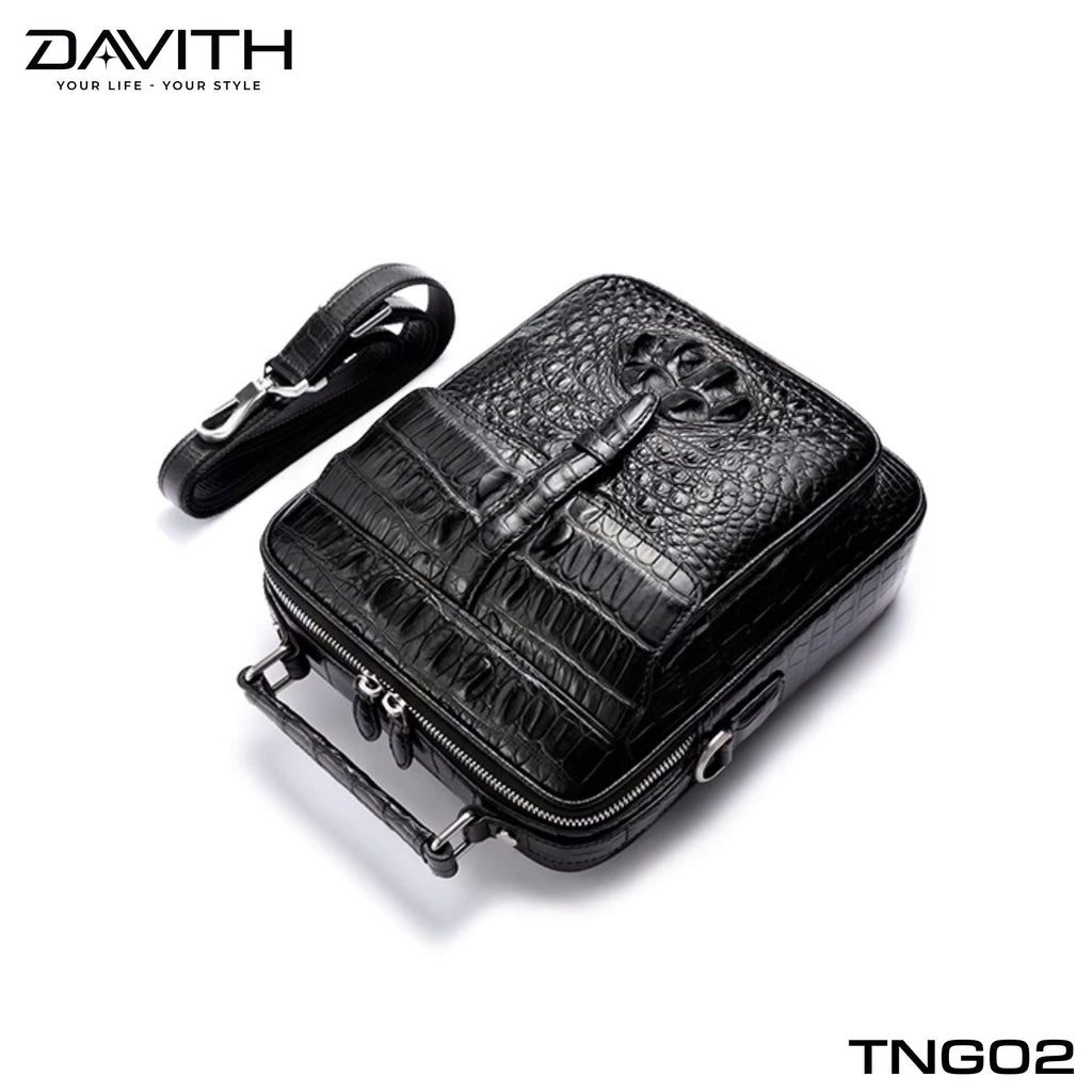 TNG02 Hornback Crocodile Leather Crossbody Bag for Men — LEGENDARY Collection