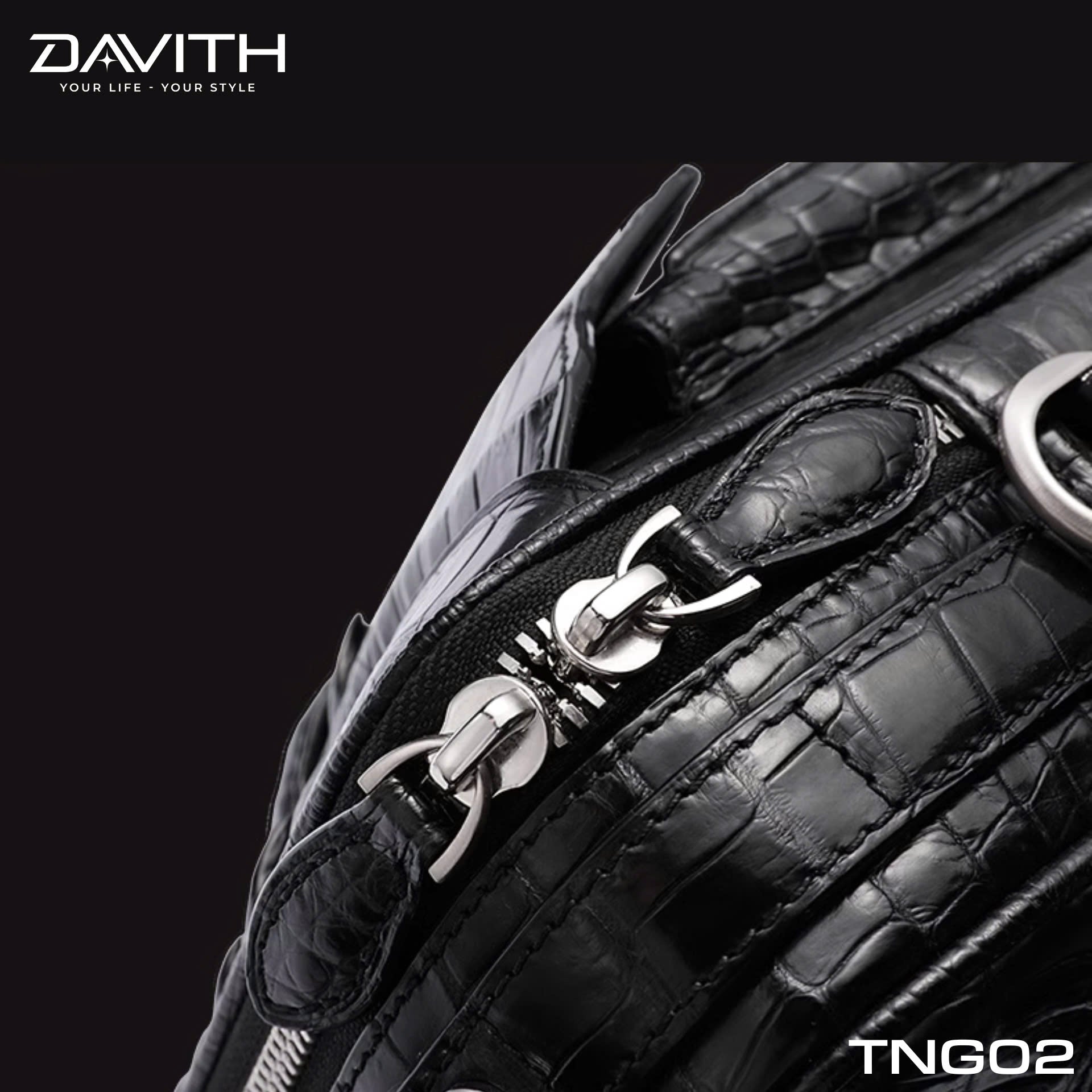 TNG02 Hornback Crocodile Leather Crossbody Bag for Men — LEGENDARY Collection