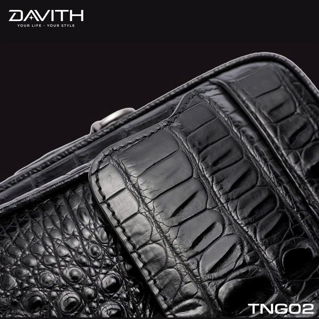 TNG02 Hornback Crocodile Leather Crossbody Bag for Men — LEGENDARY Collection
