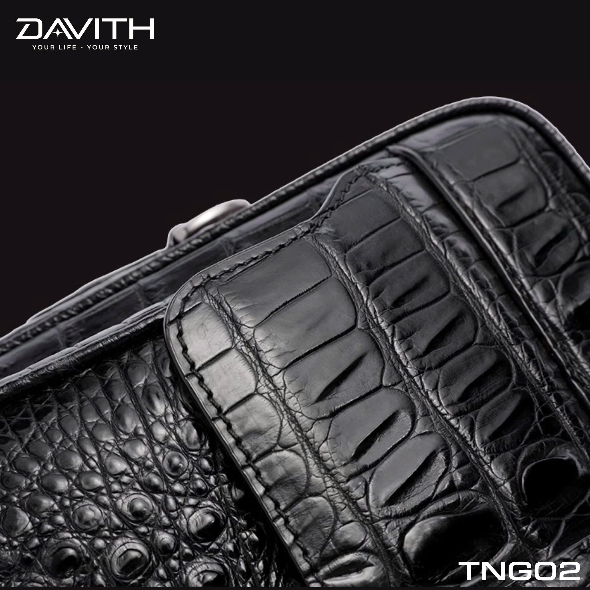 TNG02 Hornback Crocodile Leather Crossbody Bag for Men — LEGENDARY Collection