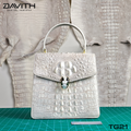 DAVITH TG21 | Professionally Whitened Hornback Exotic Leather Women's Handbag 22×20×10 cm